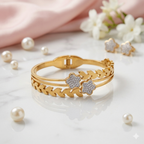 Golden Drift Clover Kada - Anti Tarnish