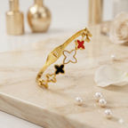 Radiant Clover Luxe Kada - Anti Tarnish