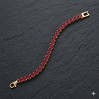 Ruby Tennis Bracelet - Anti Tarnish