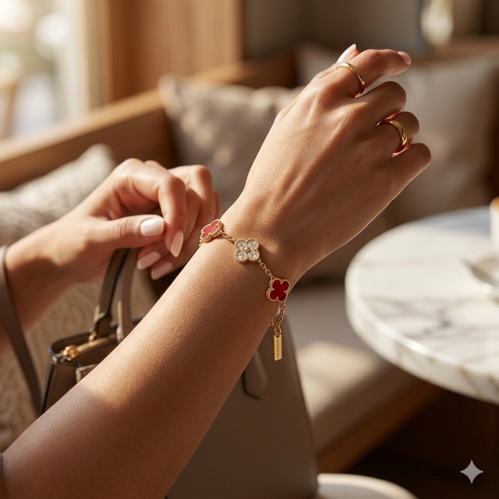 Royal Clover Stone Bracelet