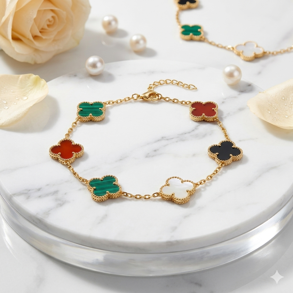 Celeste Clover Charm Bracelet