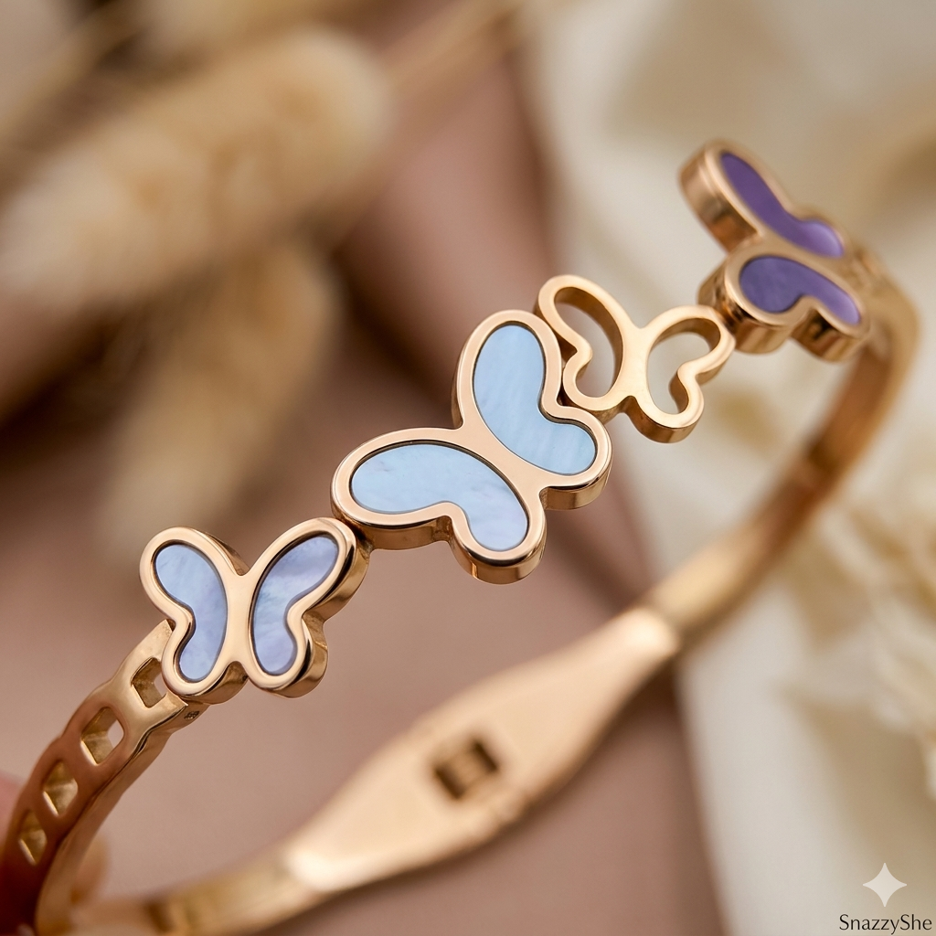 Majestic Butterfly Charm Kada - Anti Tarnish