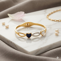Midnight Heart Loop Bracelet - Anti Tarnish