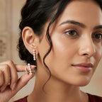 Pearl & Gold Dual String Earrings