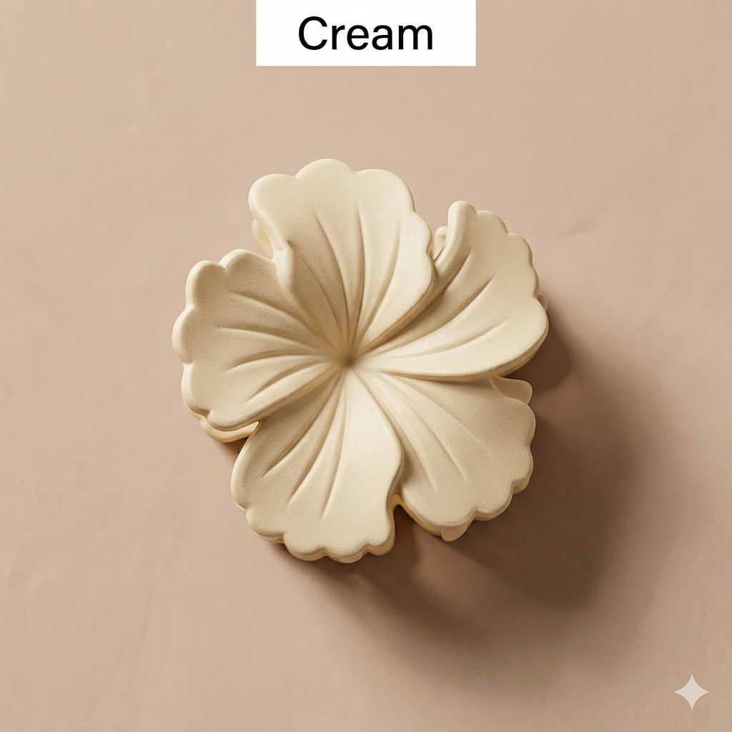Flower Shape & Textured Hair Clutcher - 1 Piece
