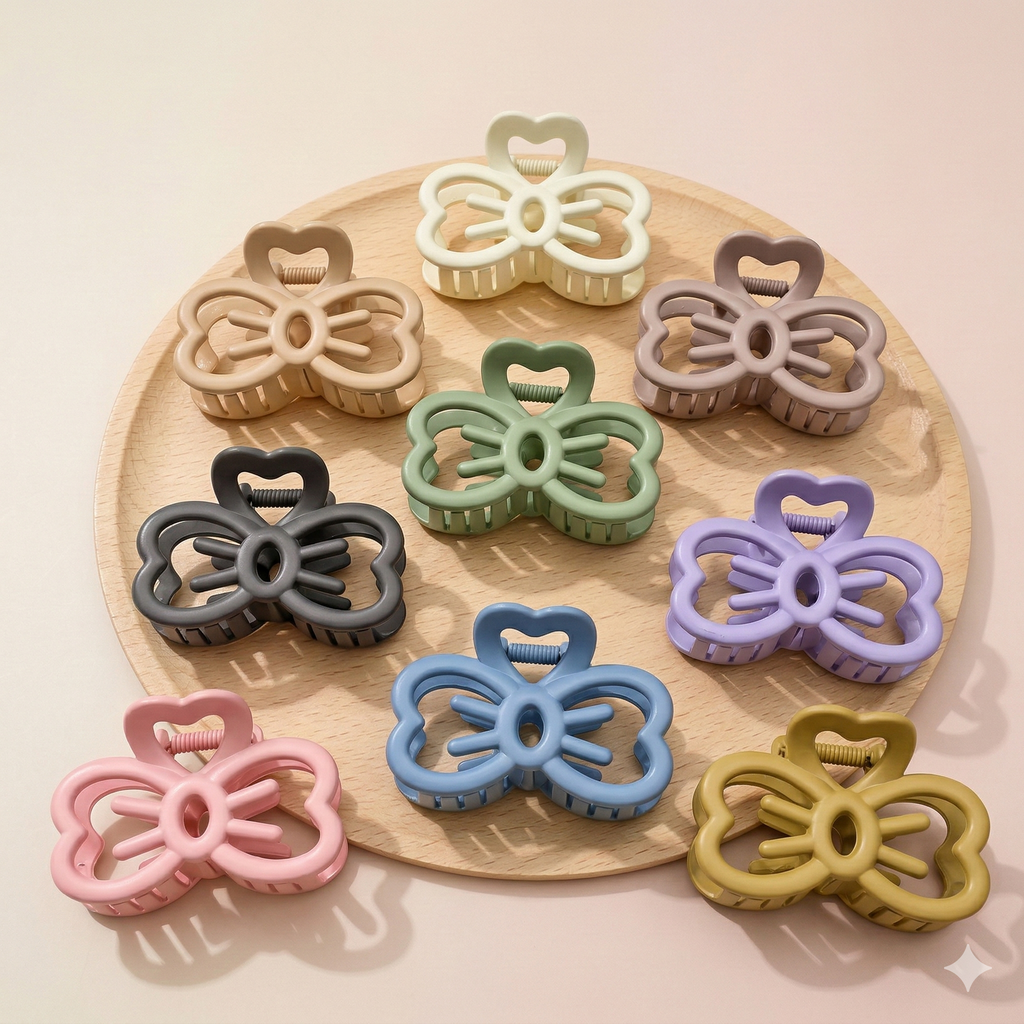 Elegant Medium Bow Claw Hair Clip - 1 Piece