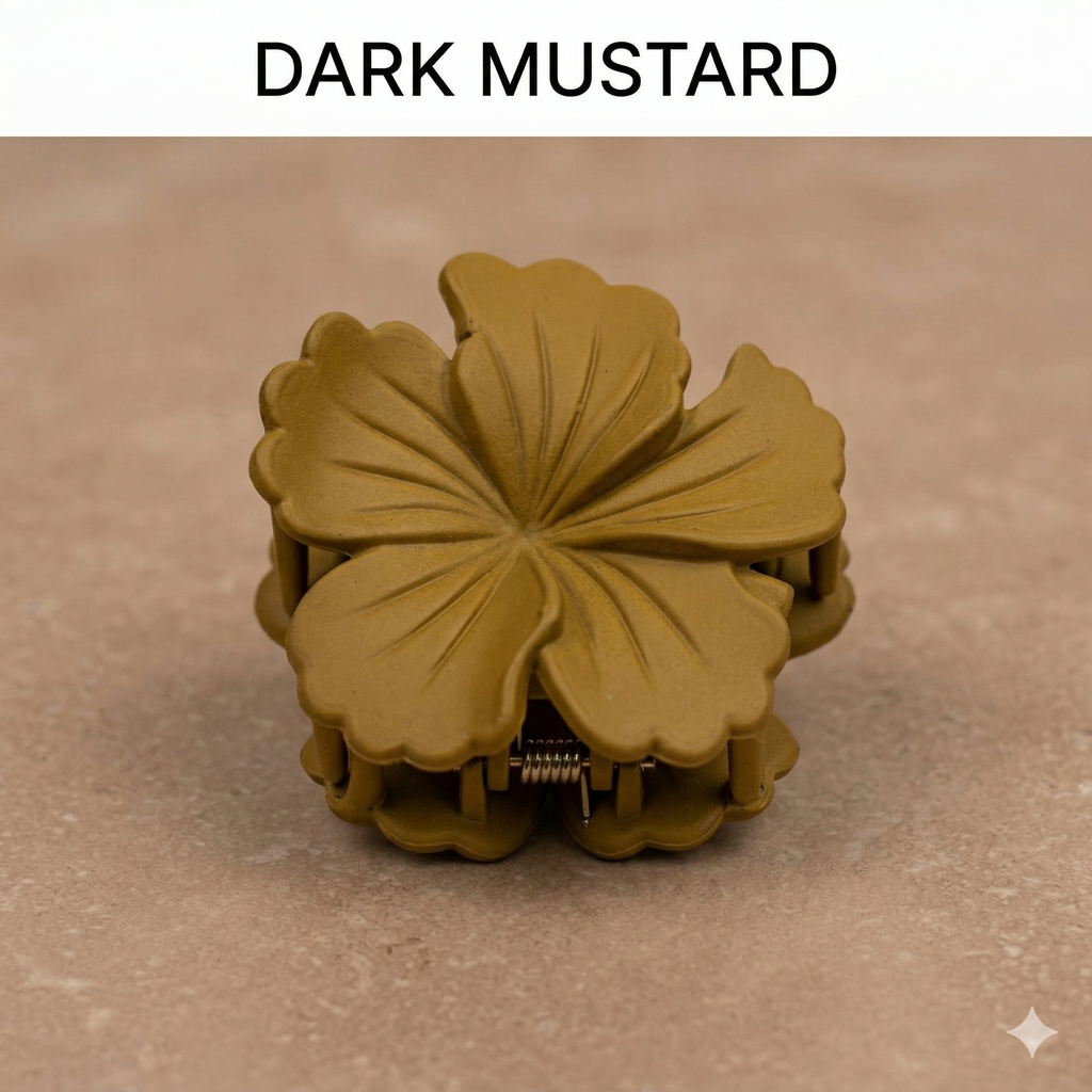 Flower Shape & Textured Hair Clutcher - 1 Piece