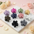 Korean Matte Flower Claw Clip – Large Size