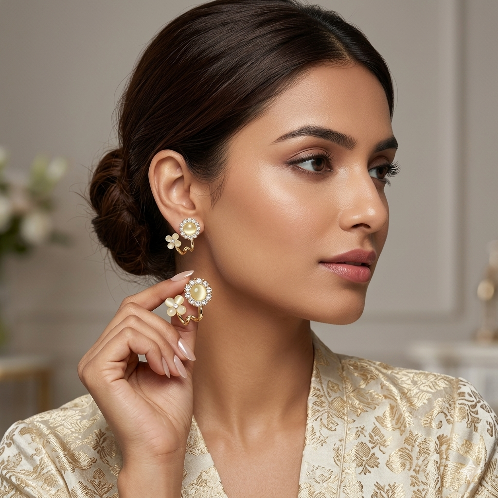 Solar Flora Dangled Earrings