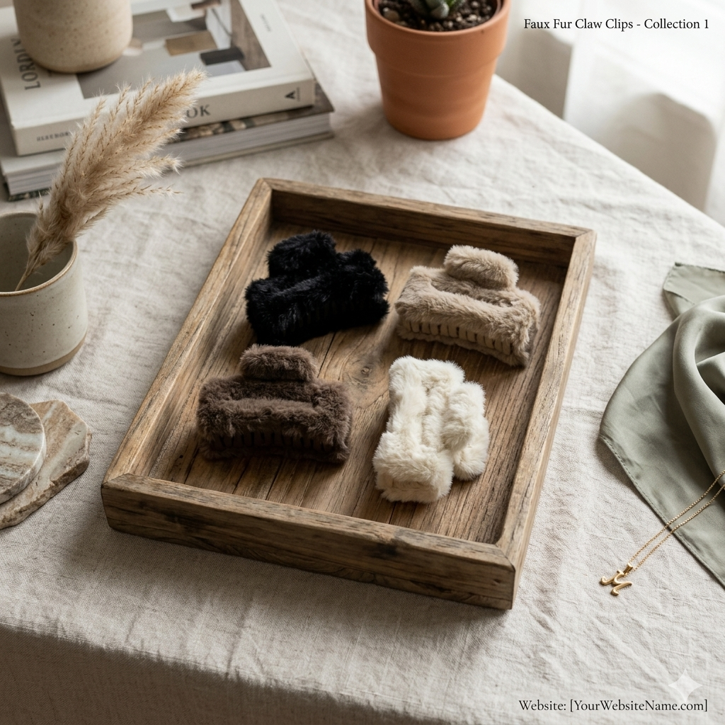 Big Size Clutcher with Fur - 1 Piece