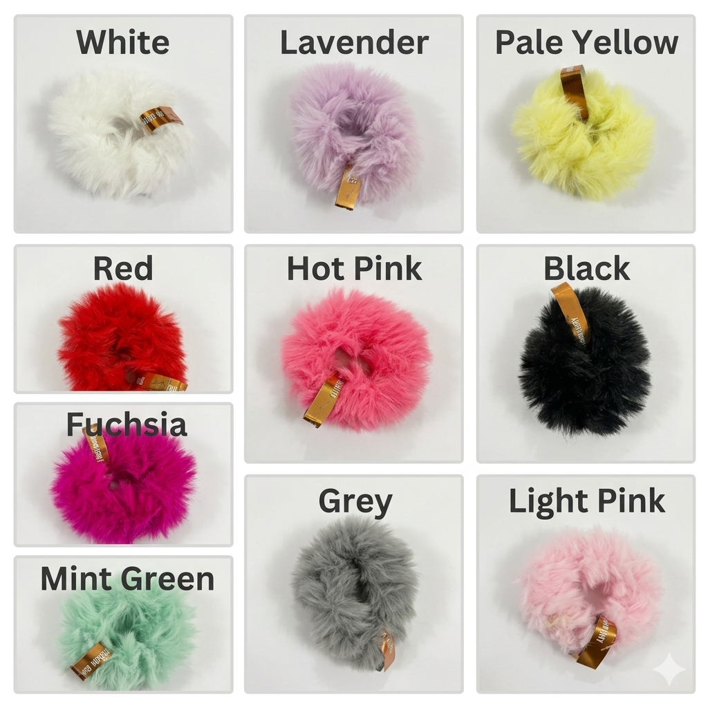 Furry Scrunchy for Kids and Women - 1 Piece