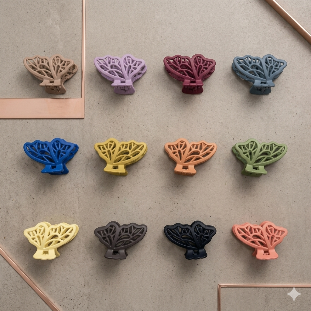 Butterfly Wing Matte Hair Clutcher - 1 Piece