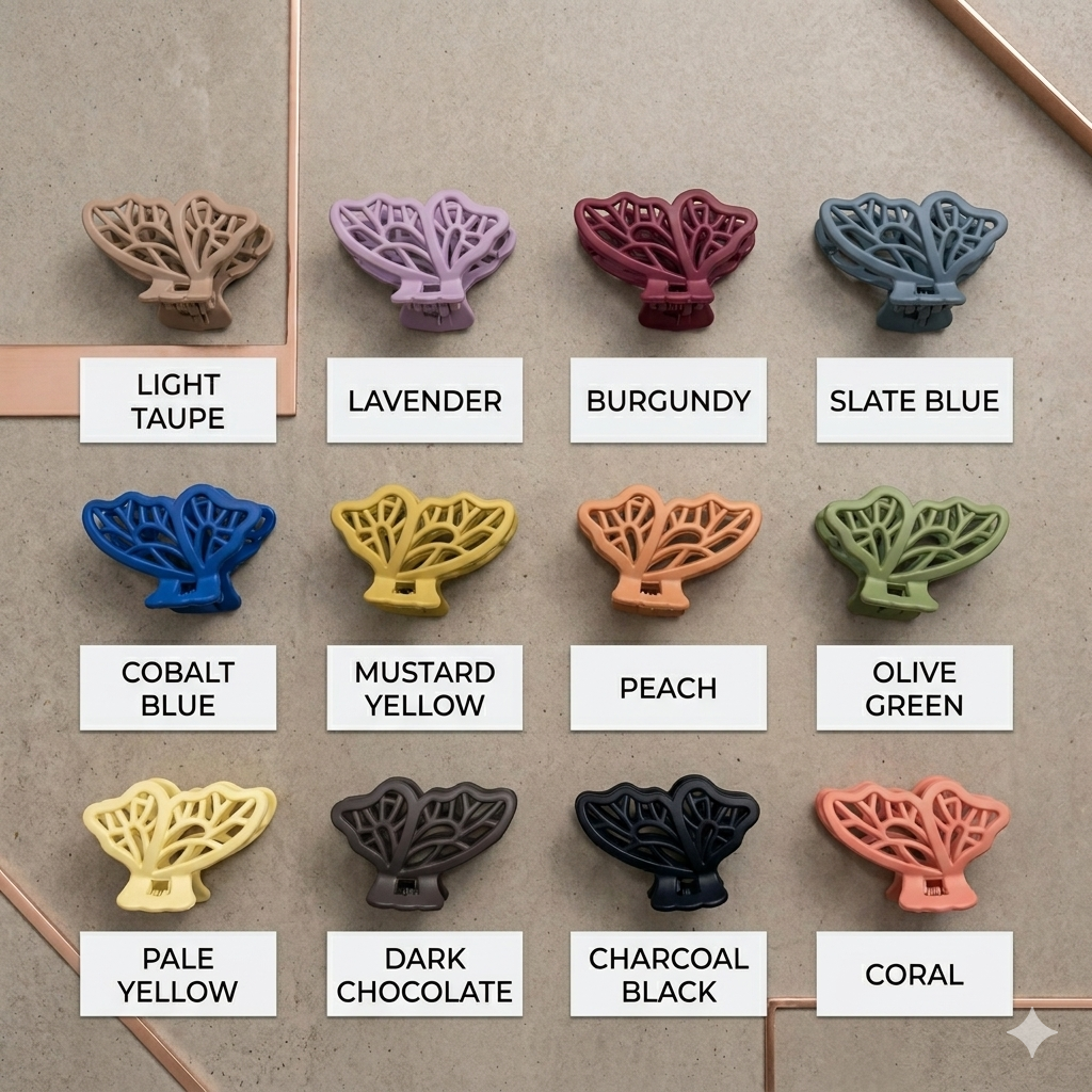 Butterfly Wing Matte Hair Clutcher - 1 Piece