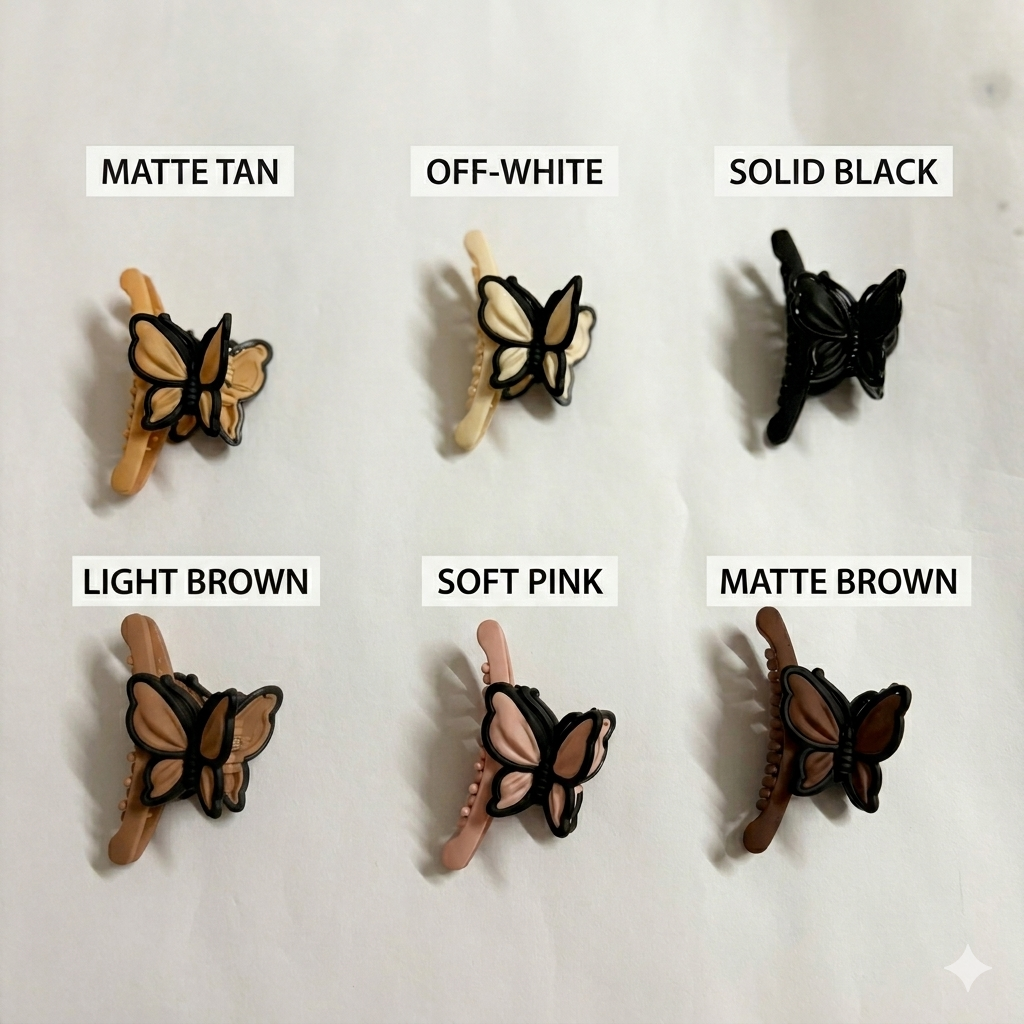 Butterfly Medium Size Claw Clutcher - 1 Piece
