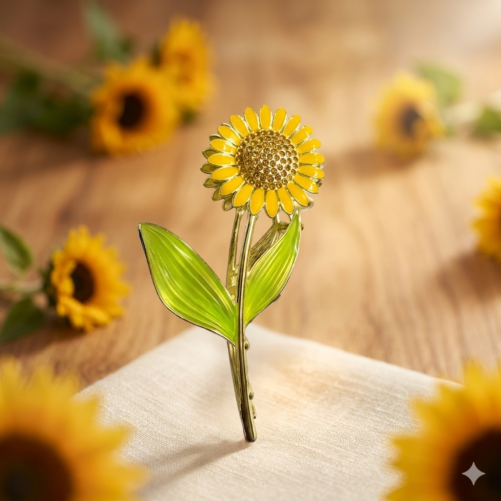 Big Size Metal Sunflower Clutcher - 1 Piece