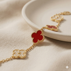 Royal Clover Stone Bracelet